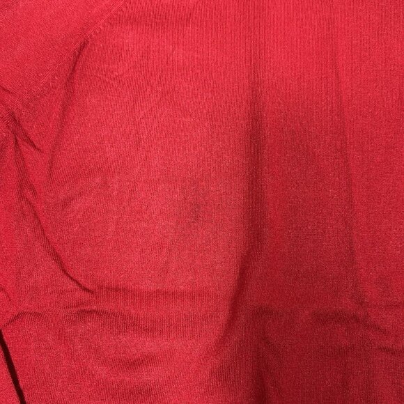 Talbots Woman Turtleneck Sweater Red Long Sleeve Pullover Rayon Nylon Sz XL Flaw - Picture 4 of 7